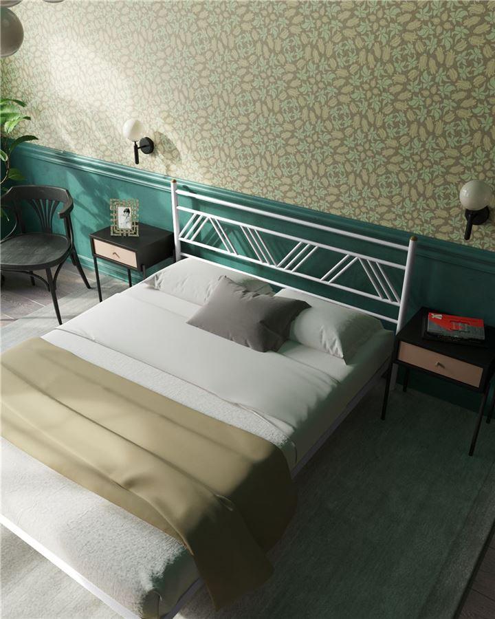 Кровать "Монблан" (120х200/ноги металл/цвет Белый) - фото 2 - id-p172251024