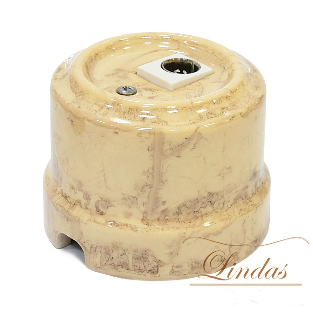 Розетка TV декор Карамель, Lindas