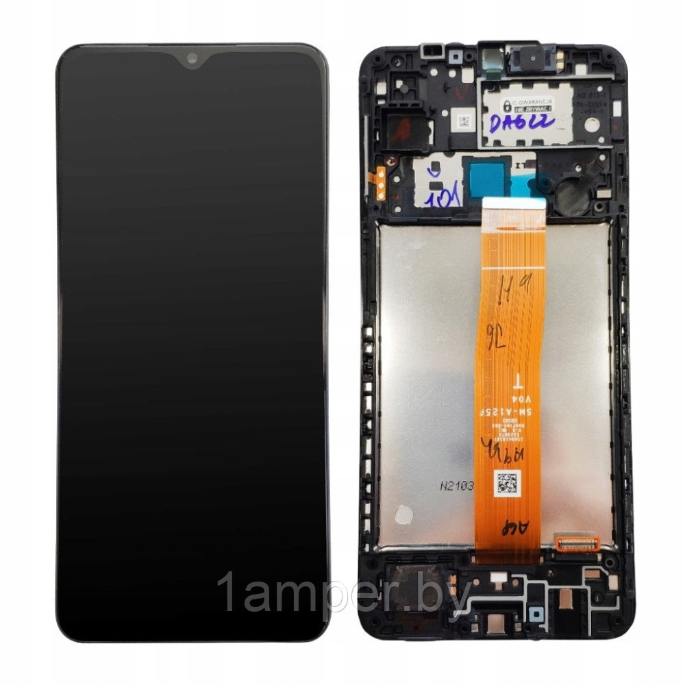 Дисплей Original для Samsung Galaxy A12/A125 В сборе с тачскрином. С рамкой. Черный - фото 1 - id-p167984229