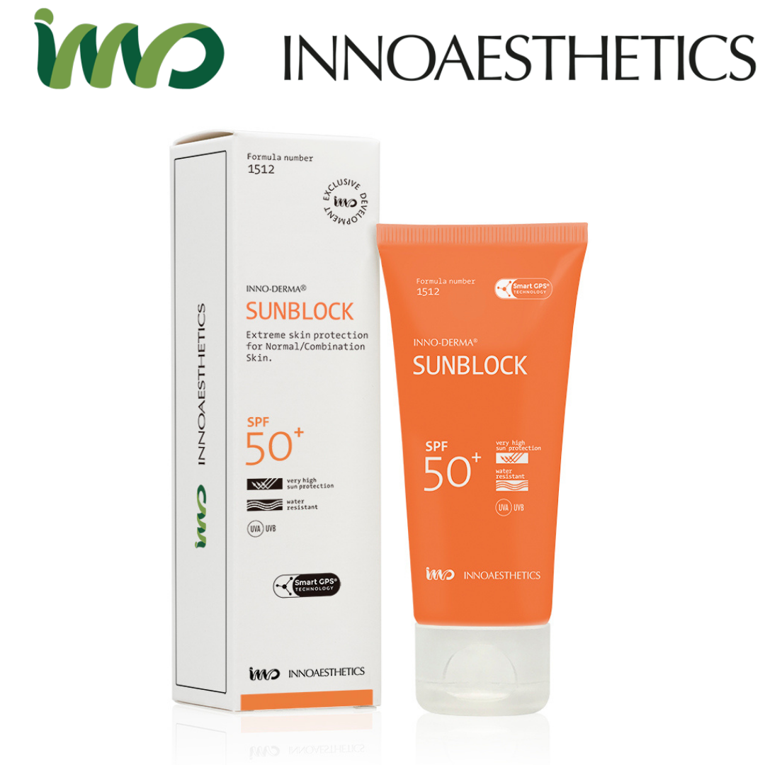 Солнцезащитный крем СПФ 50 для нормальной и комбинированной кожи Innoaesthetics Inno-Derma Sunblock SPF 50+