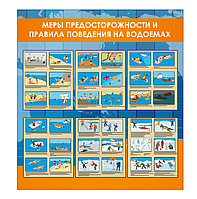 Информационный стенд "Меры предосторожности и правила поведения на водоемах"