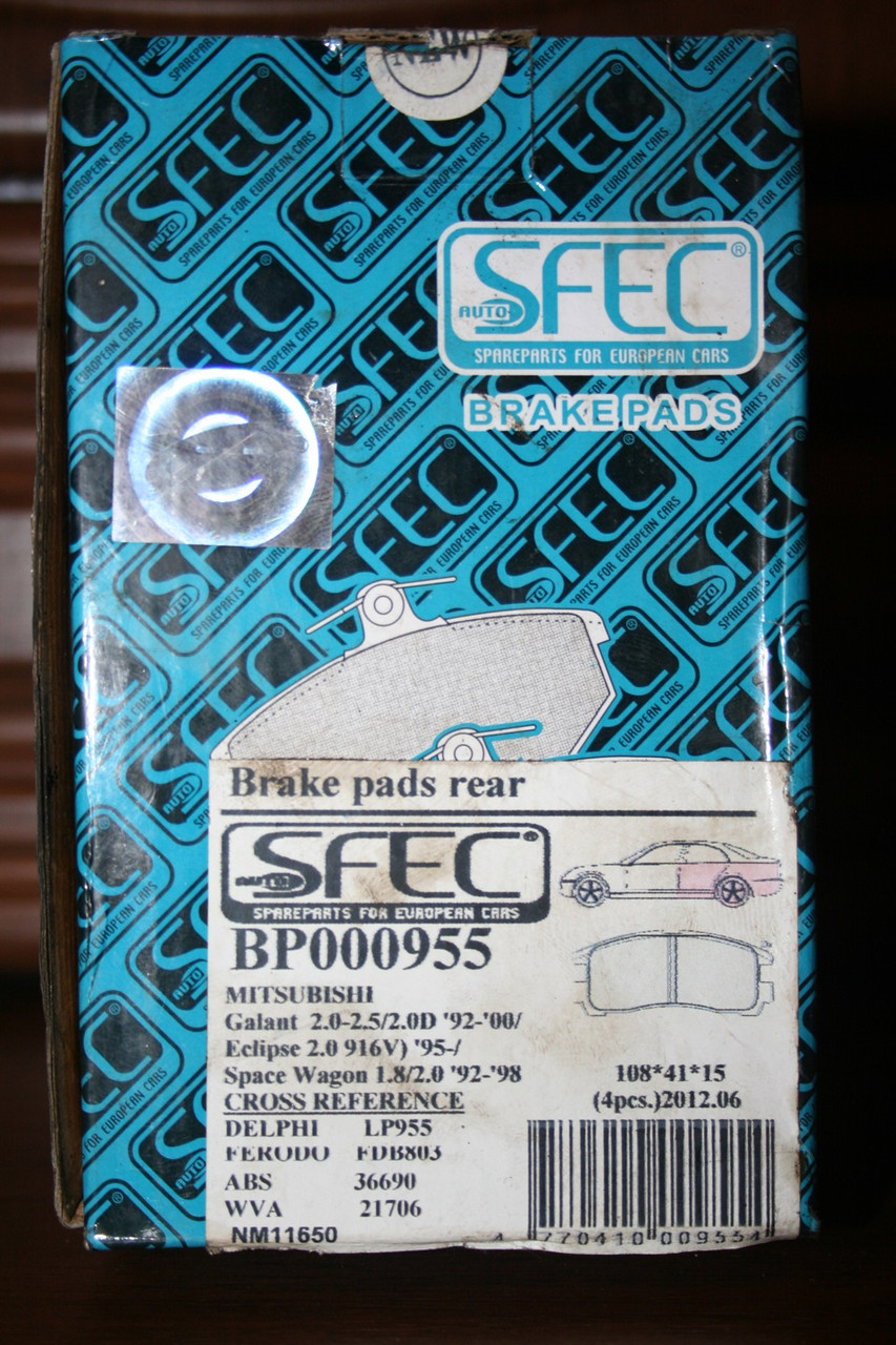 Колодки тормозные дисковые BP000955 SFEC - фото 2 - id-p172274341
