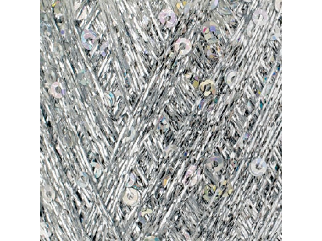 Пряжа Himalaya Yildiz (Гималаи Илдиз) с пайетками цвет 58101 серебро