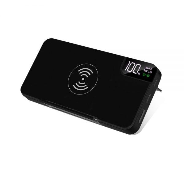 Внешний аккумулятор с функцией беспроводной зарядки 10000 Mah для нанесения логотпа