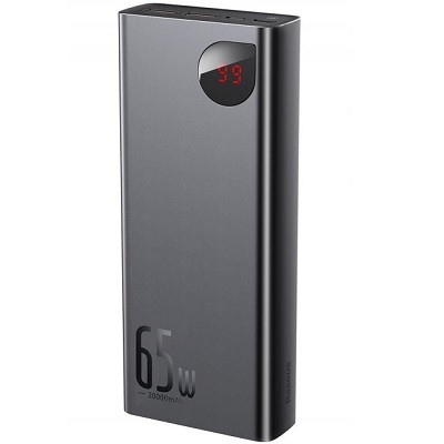 Внешний аккумулятор Baseus PPIMDA-D01 Adaman Metal Digital Display Quick Charge Power Bank 65W 20000mAh черный - фото 2 - id-p172277901