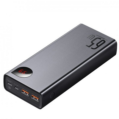 Внешний аккумулятор Baseus PPIMDA-D01 Adaman Metal Digital Display Quick Charge Power Bank 65W 20000mAh черный - фото 4 - id-p172277901