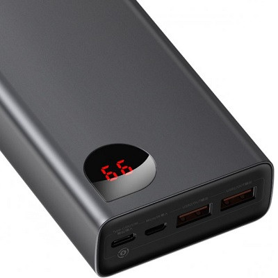 Внешний аккумулятор Baseus PPIMDA-D01 Adaman Metal Digital Display Quick Charge Power Bank 65W 20000mAh черный - фото 5 - id-p172277901