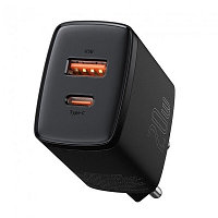 Сетевое зарядное устройство Baseus CCXJ-B01 Compact Quick Charger USB+Type-C 20W черный