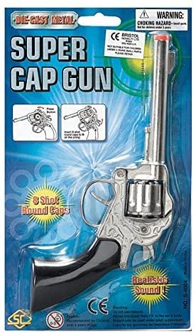 Револьвер металлический на пистонах Super Cap Gun / Железо / Детский