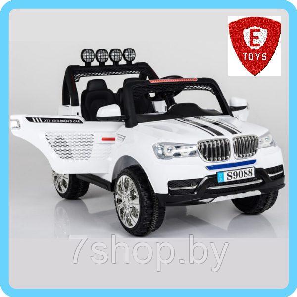 Двухместный детский электромобиль Electric Toys BMW X5 Lux 12V (белый) 10Ah с дугами - фото 3 - id-p172264338