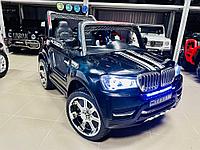 Двухместный детский электромобиль Electric Toys BMW X5 Lux 12V (черный) 10Ah с дугами