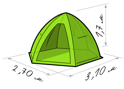 Зимняя палатка Лотос 4 (270х310х170 см),арт.17005 - фото 5 - id-p172284724