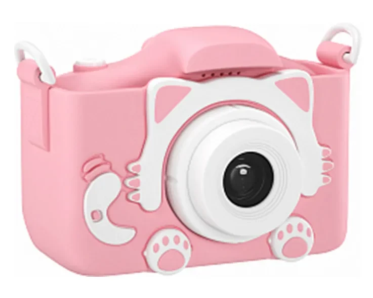 Детский фотоаппарат с селфи камерой Childrens Fun Camera Cute Kitty. Розовый - фото 3 - id-p172291284