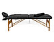 Массажный стол 2-х секционный деревянный BodyFit (185x60) черный, фото 2