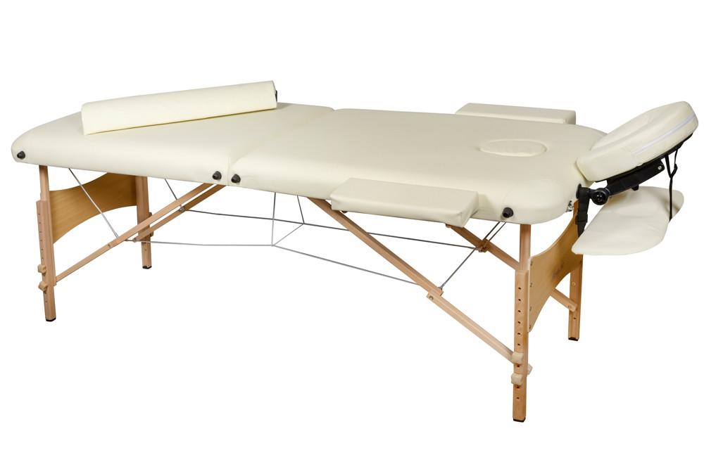 Массажный стол 2-х секционный деревянный BodyFit (185x60) бежевый - фото 5 - id-p73626641
