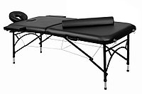 Массажный стол 2-секционный алюминиевый BodyFit (186x70 см) черный