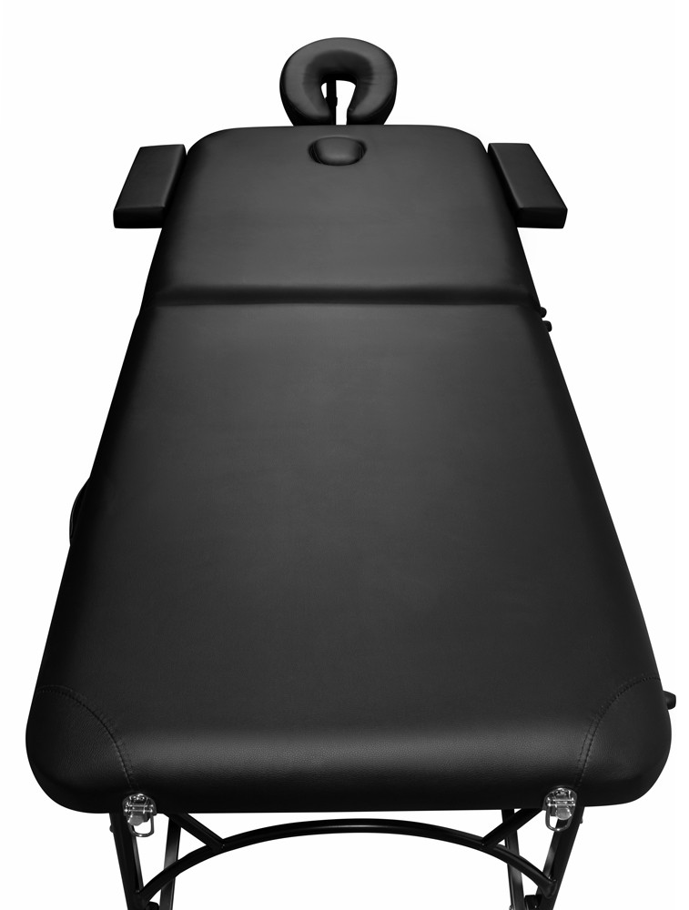 Массажный стол 2-секционный алюминиевый BodyFit (186x70 см) черный - фото 6 - id-p135760030