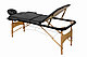 Массажный стол 3-х секционный деревянный BodyFit (185x60) черный, фото 3