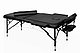 Массажный стол 3-секционный алюминиевый BodyFit (186x70 см) черный, фото 3