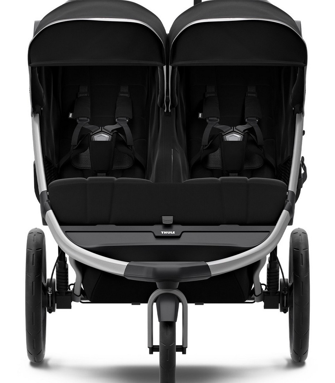 10101951 Коляска детская для двойни Thule Urban Glide 2 Double (Black) 2021, черная - фото 5 - id-p172291357