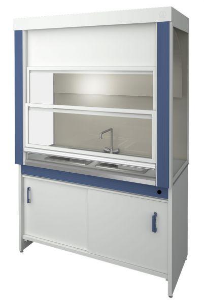 Шкаф вытяжной для мойки посуды ЛОиП ЛАБ-PRO ШВМ 150.70.225 TR (ш. раб. пов. 150 см, монолитный пластик Trespa)