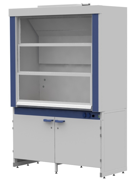 Шкаф вытяжной для работы c ЛВЖ с 2-мя подъемными экранами ЛОиП ЛАБ-PRO ШВЛВЖ 150.75.231 F20 (150 см)