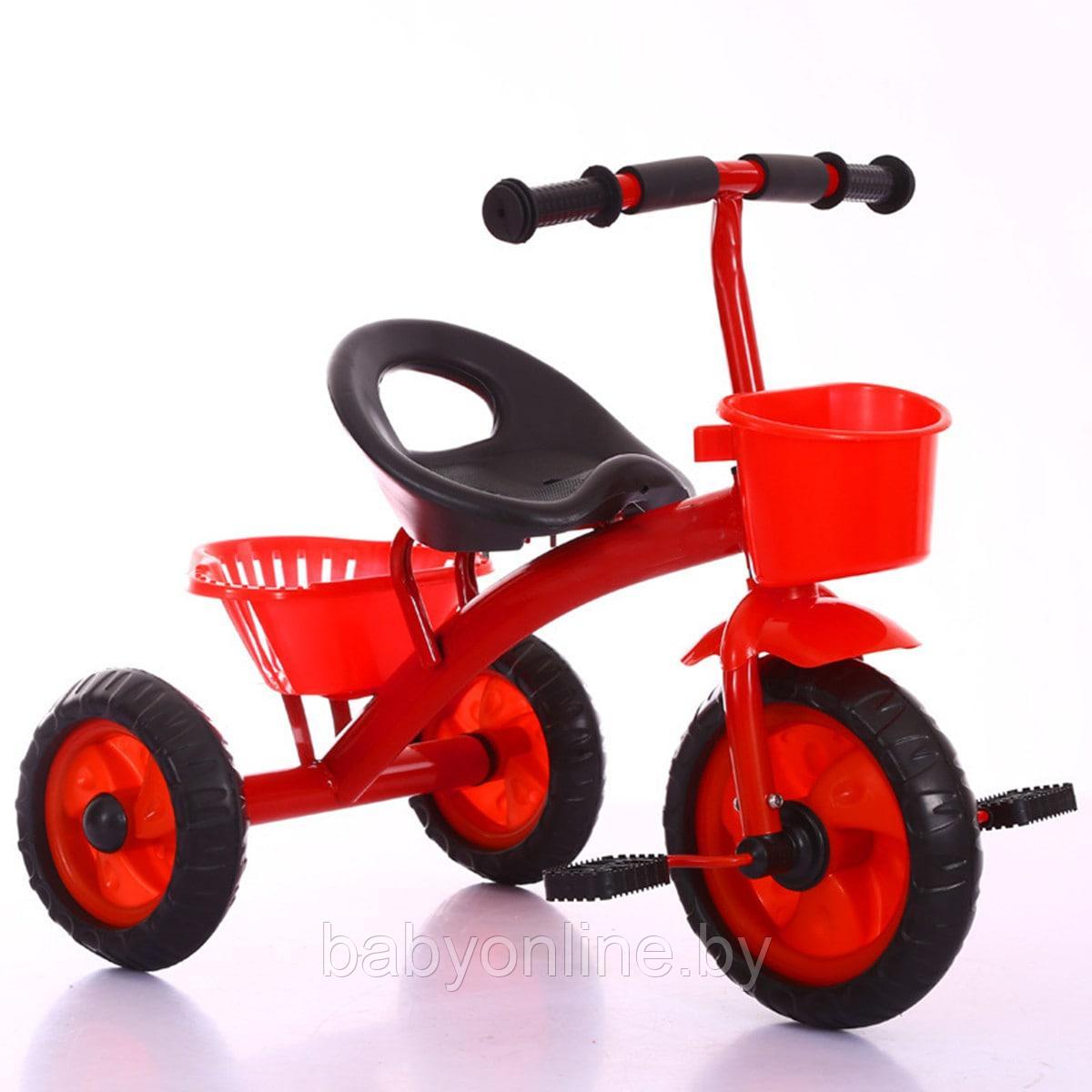 Детский велосипед трехколесный арт 1-10 красный - фото 1 - id-p172322158