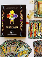 Карты THOTH TAROT Таро Алистера Кроули Gothic Kotik коллекционные бархатистые в коробке на магните