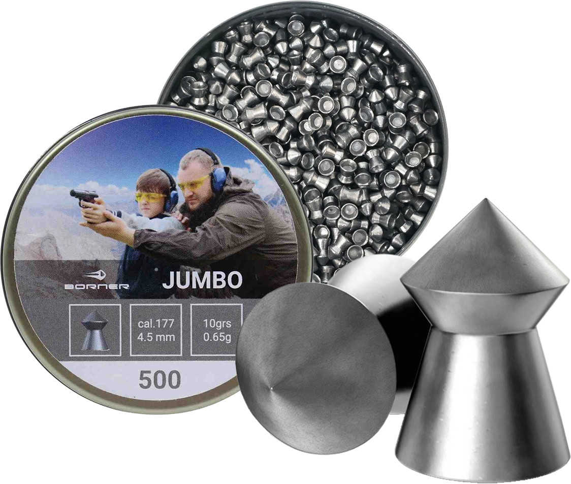 Пули "Borner" Jumbo  0,65 гр. калибр 4,5 мм. (500 шт.)