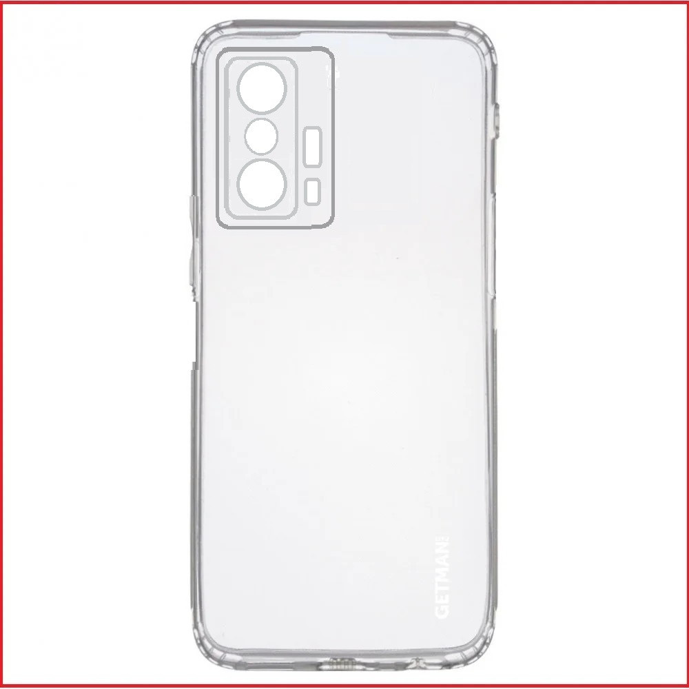 Чехол-накладка для Xiaomi 11T / 11T Pro (силикон) прозрачный с защитой камеры - фото 1 - id-p172323722