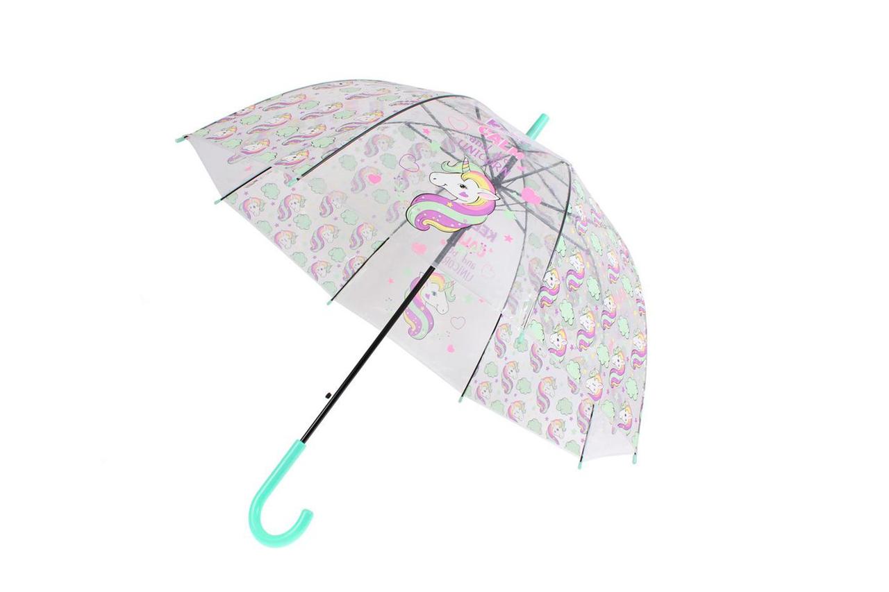 Зонт прозрачный «ЕДИНОРОГ»