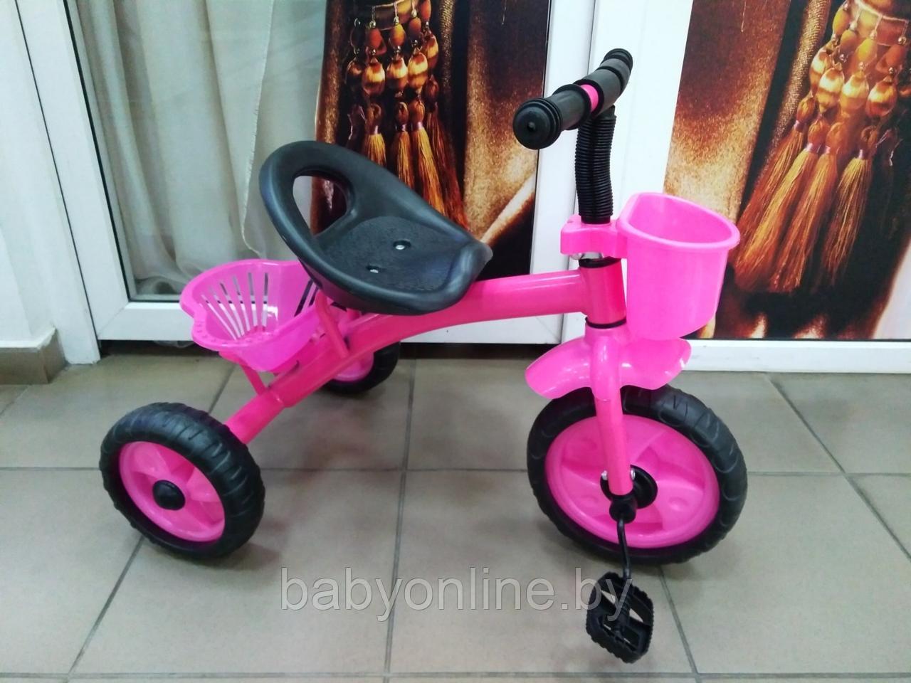 Детский велосипед трехколесный арт 1-10 розовый