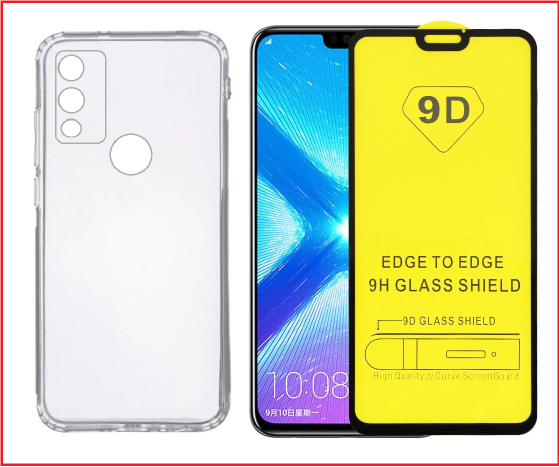 Чехол-накладка + защитное стекло 9D для Huawei Honor 9X Lite