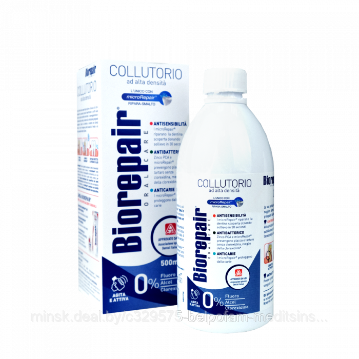 Ополаскиватель для рта антибактериальный Biorepair Mouthwash 500 мл.