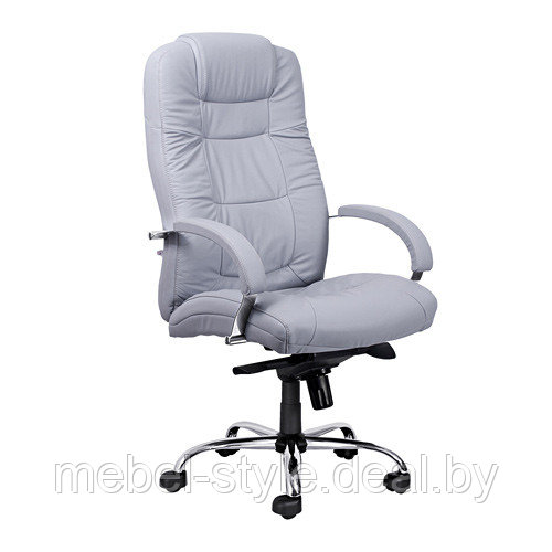 Кресло АДМИРАЛ стиль хром, стул ADMIRAL Chrome в коже LUX - фото 1 - id-p172339130