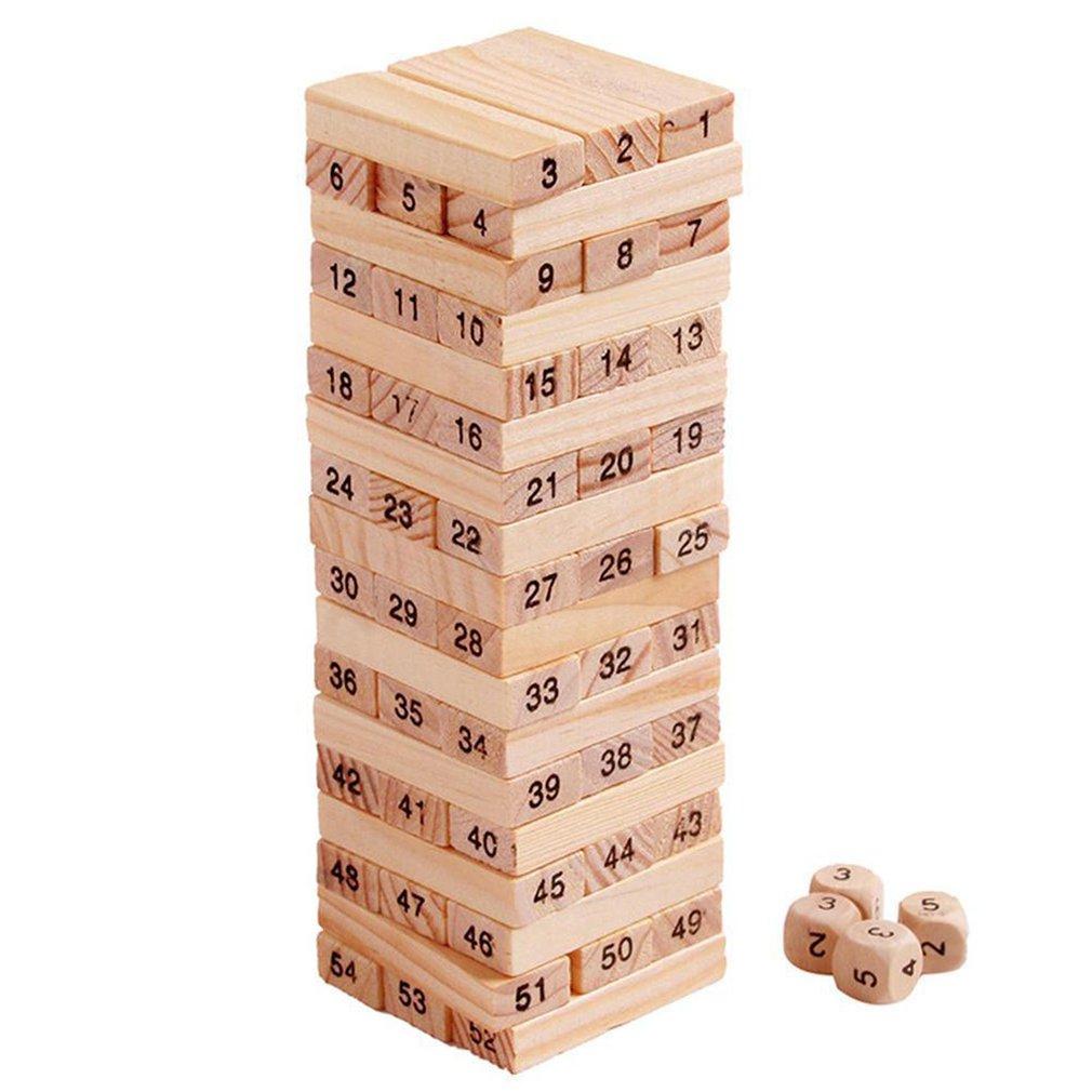 Настольная игра Дженга Party (Jenga, Башня) с цифрами