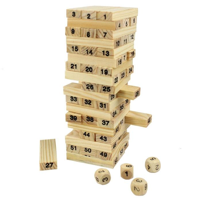 Настольная игра Дженга Party (Jenga, Башня) с цифрами - фото 4 - id-p172339247