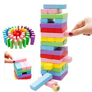 Настольная игра Дженга Party (Jenga, Башня) цветная, фото 2