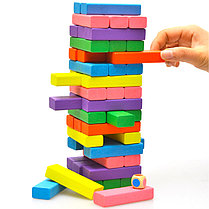 Настольная игра Дженга Party (Jenga, Башня) цветная, фото 2