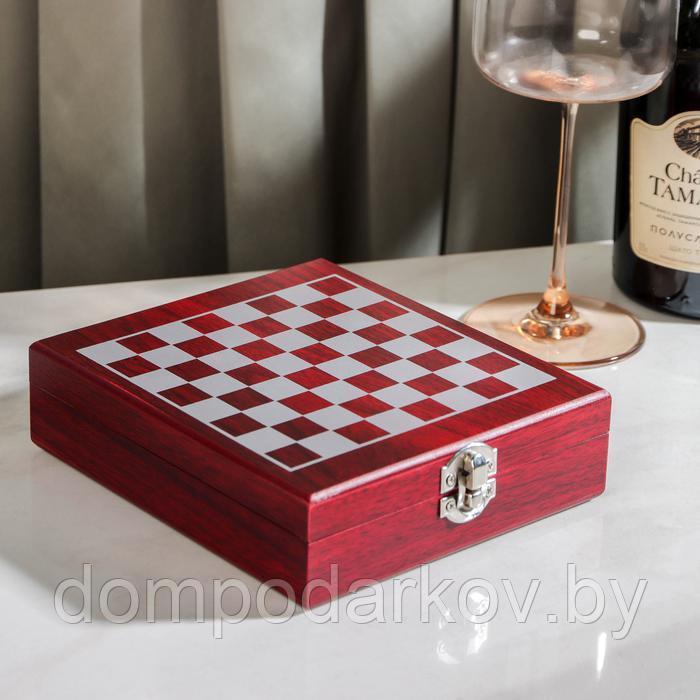 Набор для вина, 4 предмета: термометр, кольцо, открывашка, пробка, шахматы в комплекте - фото 6 - id-p172342213