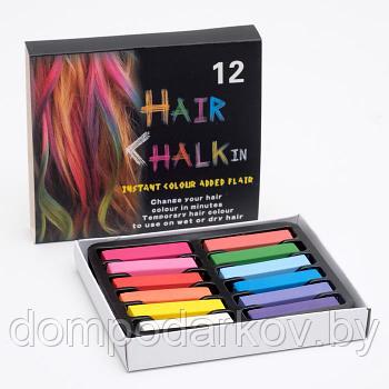 Мелки для волос, 12 шт., "Hair Chalk"