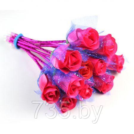 Ручка цветок Роза, набор 5шт букет из ручек шариковая - фото 1 - id-p172345129