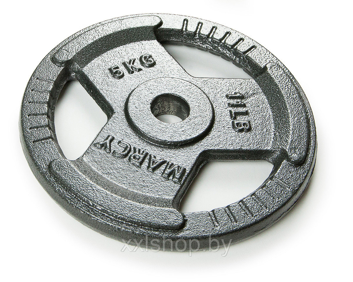 Диск металлический для гантели Atlas Sport Hammertone 5кг (посад. диаметр 30 мм) - фото 1 - id-p172345165
