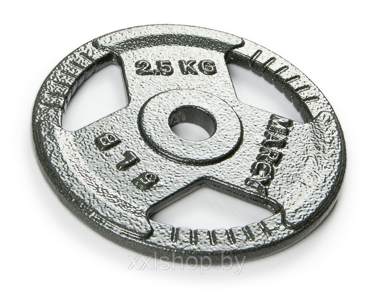 Диск металлический для гантели Atlas Sport Hammertone 2.5кг (посад. диаметр 30 мм) - фото 1 - id-p172345179
