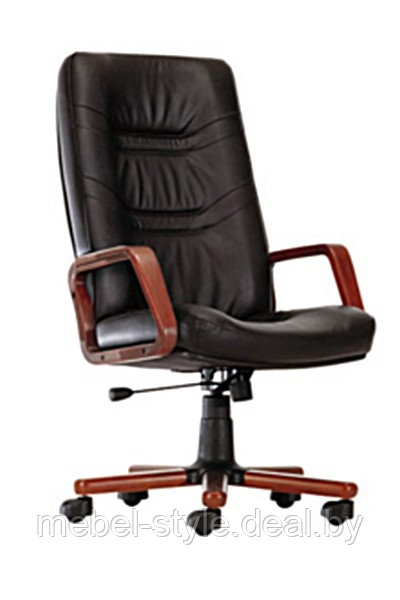 Кресло МИНИСТР пластик для работы дома и в офисе, MINISTER PL в коже LUX - фото 10 - id-p172345243
