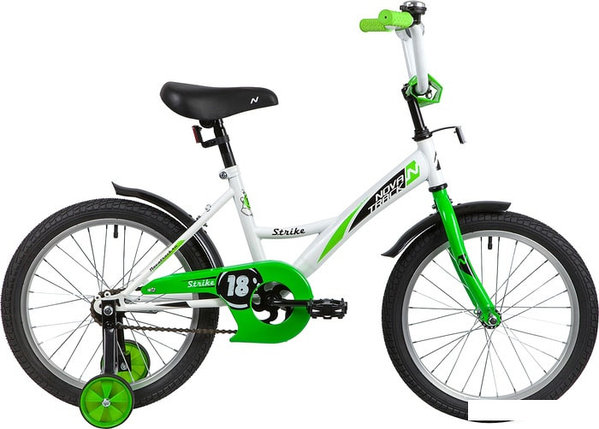 Детский велосипед Novatrack Strike 18 2020 183STRIKE.WTG20 (белый/зеленый), фото 2