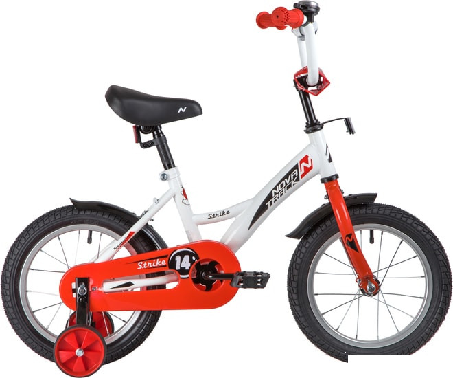 Детский велосипед Novatrack Strike 14 2020 143STRIKE.WTR20 (белый/красный)