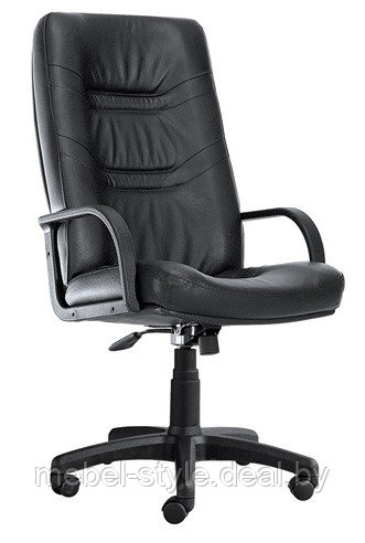Кресло МИНИСТР пластик для работы дома и в офисе, MINISTER PL в коже LUX - фото 4 - id-p172345243