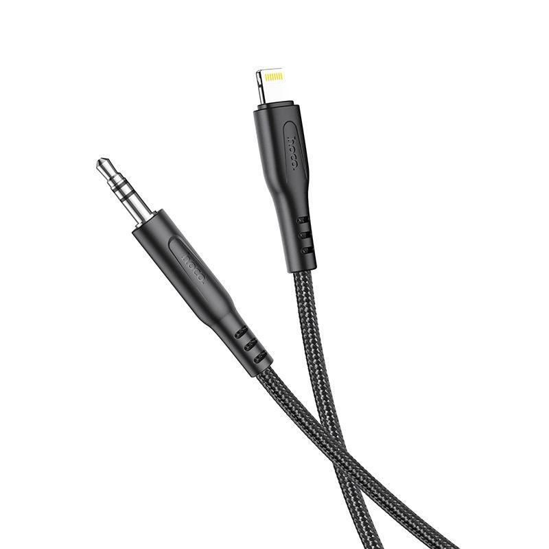 Акустический кабель Lightning - 3.5мм 1м HOCO UPA18, Черный - фото 1 - id-p172279648