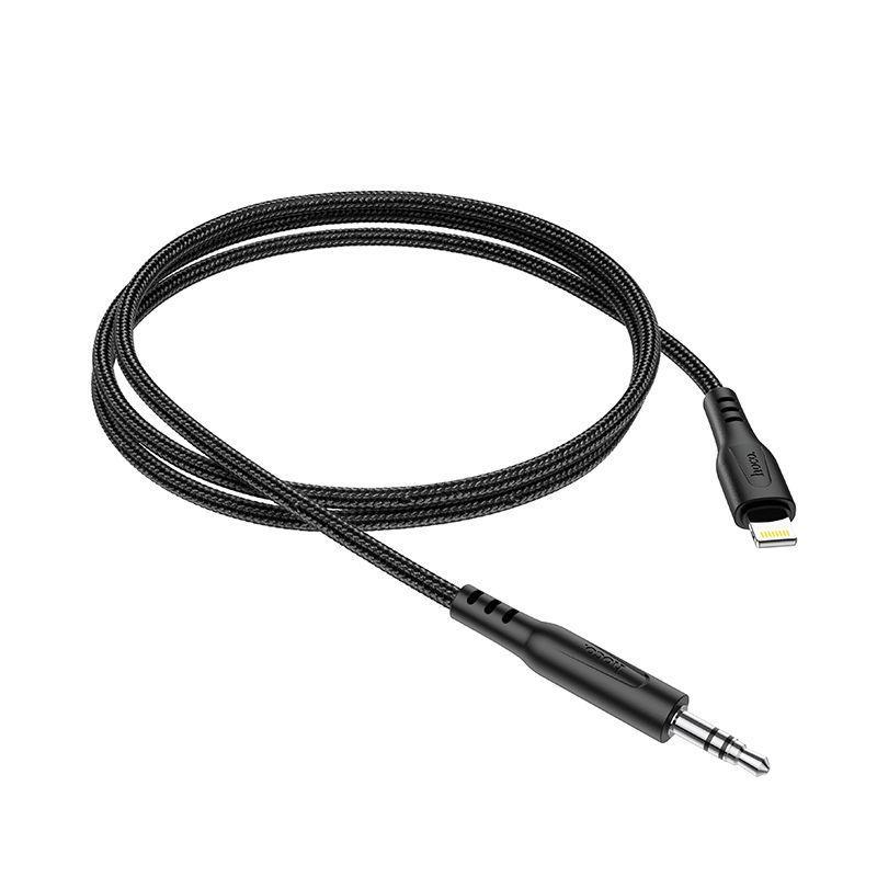 Акустический кабель Lightning - 3.5мм 1м HOCO UPA18, Черный - фото 3 - id-p172279648